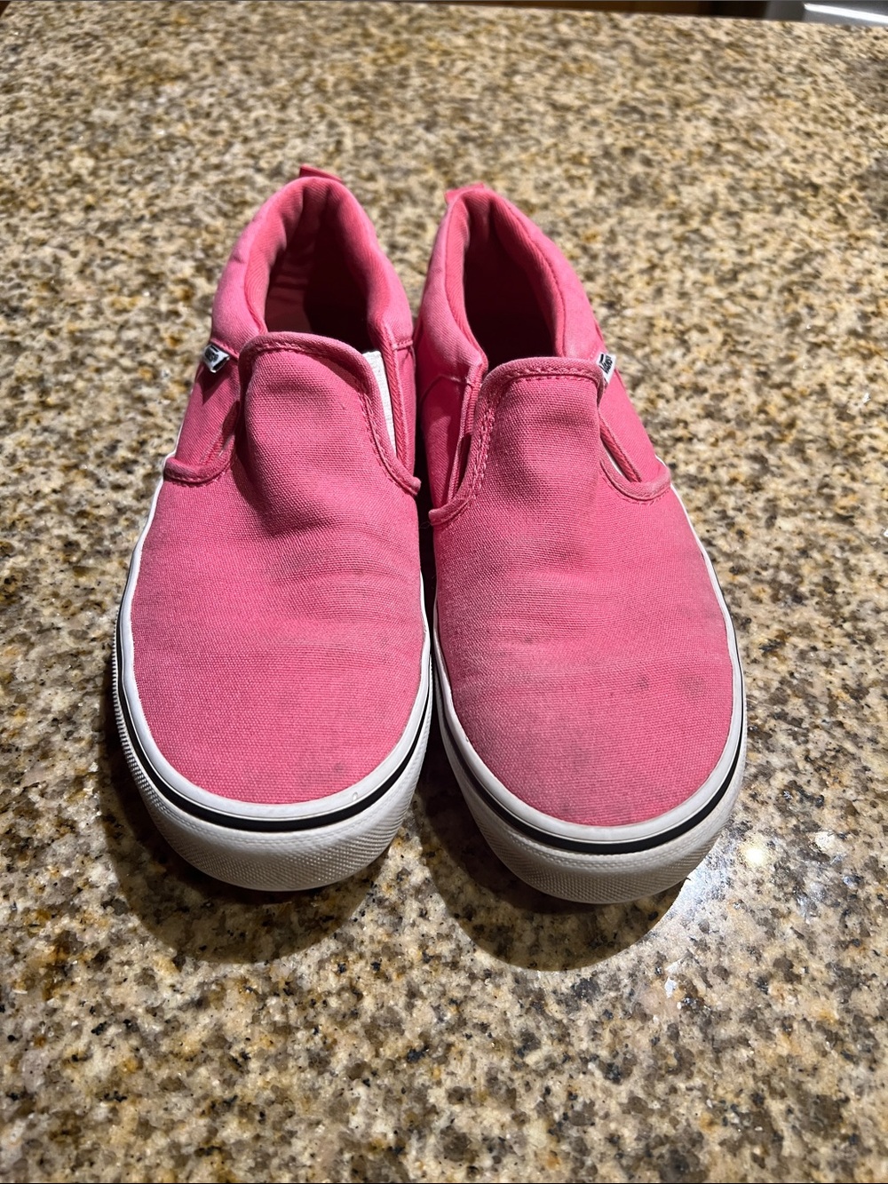 Vans Kids Slip-On Canvas Sneakers in Pink